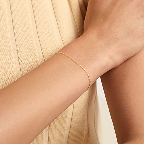 Gelin Thin Chain Bracelet in 14K Solid Gold2