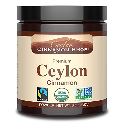 Organic Ceylon Cinnamon (100% Certified) Powder, 8 ounces by Ceylon Cinnamon Shop