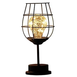 LED-bureaulamp wijn Cup tabel licht industriële metalen smeedijzeren lamp moderne Home decoratie wijn glas decoratieve…