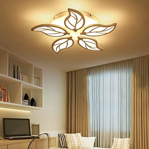 Plafonnier LED fleur en acrylique haut de gamme lustre salon 55cm - 3