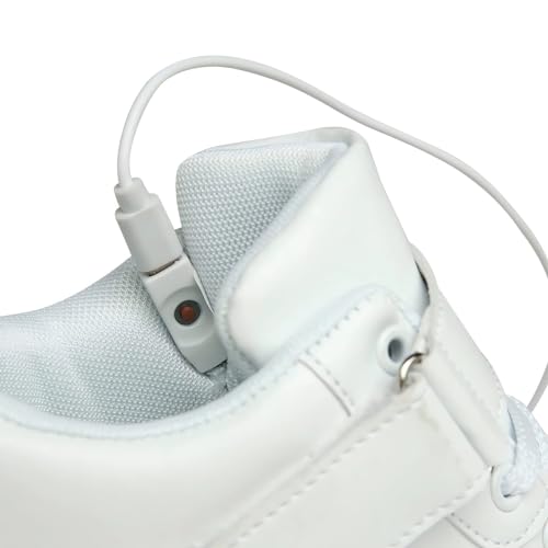 Kids Light Up Trainers Luminous Sneakers Boys Girls USB Charging Led High Top Flashing Shoes Xmas 7