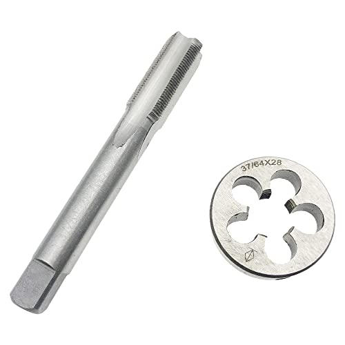 3764-28 (.578-28.578x28) Juego de tornillos y troqueles 3764-28 tornillo de máquina 3764 x 28 tornillo de máquina herramienta de roscado HSS,