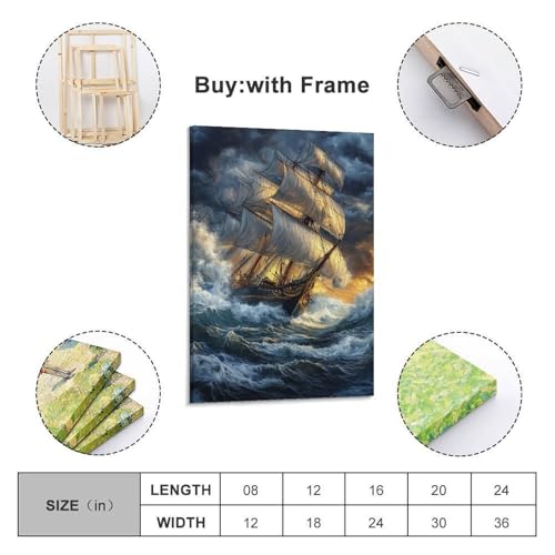 Impression sur toile bateau de haute qualité 30x45