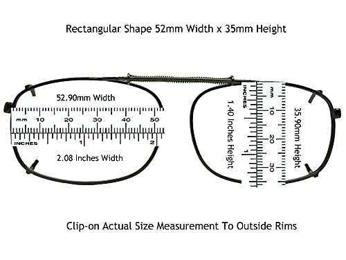 Rectangle Polarized Clip-On Sunglasses for Men and Women, Fits Onto Eyewear Frame– Clip-On Sunglass for Eyeglasses2