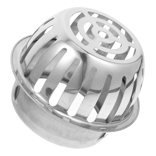 Hoement ステンレス製屋外用排水口ストレーナー 雨どいガード 丸型床排水口カバー 耐久性 腐食防止設計 雨樋水はね防止シート用 取り付け簡単 高性能フィルター