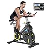 MBH-Fitness-Magnetic-Exercise-Bike-Stationary-Indoor-Cycling-Bike-for-Home-Gym-Use-Fitness-App-330Lbs-Weight-Capacity-Tablet-Holder-Bottle-Holder-Quiet-Cardio-Workout-Equipment MBH Fitness Magnetic Exercise Bike Stationary, Indoor Cycling Bike for Home Gym Use, Fitness App, 330Lbs Weight Capacity, Tablet Holder, Bottle Holder, Smooth Quiet Cardio Workout Equipment (Black)