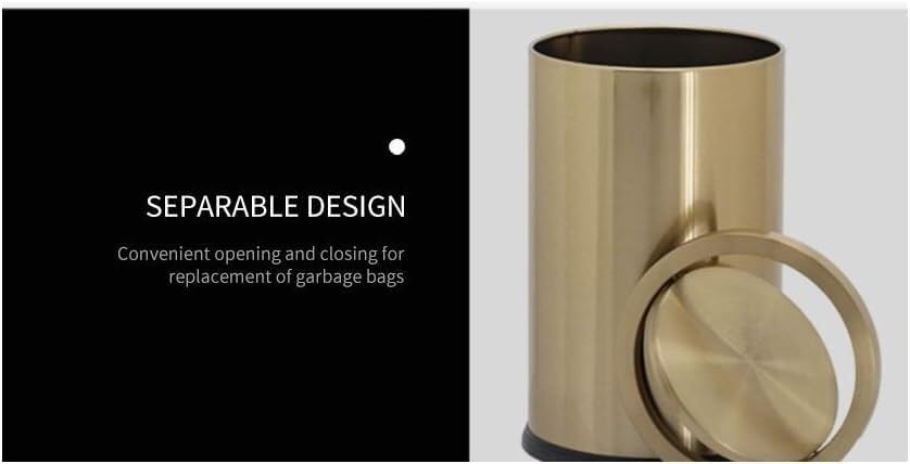 Cubo de basura con tapa basculante negro para cocina e interior 2