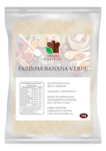 Farinha de Banana Verde Pura 1kg Cerealista Castelo