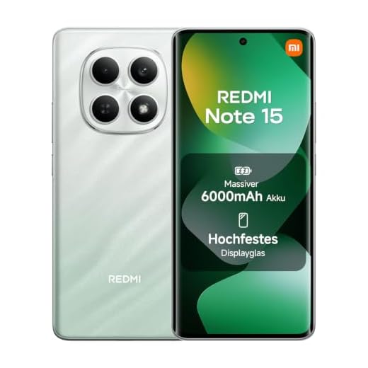 XIAOMI Redmi Note 15 Smartphone (8+256 GB) – Handy mit Android, 6000-mAh-Akku, wassergeschützt, 108-MP-Kamera, 6,77" FHD+ Display, Forest Green, 2 Jahre Garantie