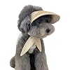 Handmade Straw Dog Sun Protection Hat Baseball Cap,Adjustable Pet Visor Cap Beach Party Hat for Small Medium Dog Like Yorkie Chihuahua Bulldog Corgi (Small, Beige)