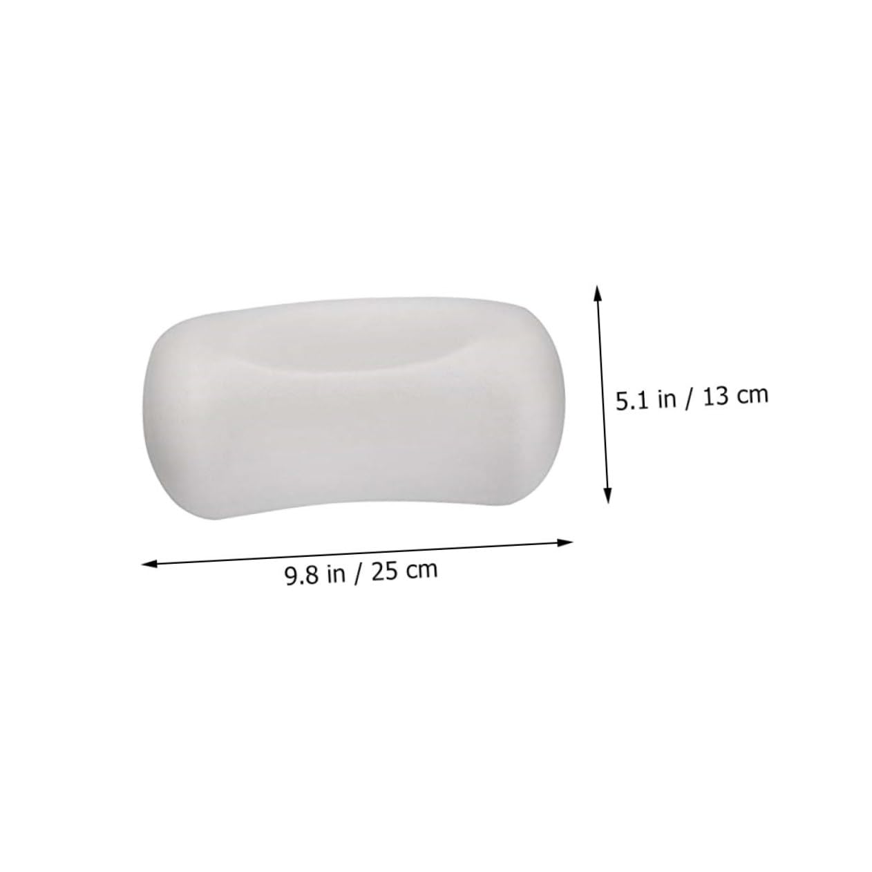 POPETPOP Cuscino per Vasca da Bagno Resistente in Pu Bianco Ventose Antiscivolo, Supporto Ergonomico per Testa, Collo e Spalle, per Uso Domestico