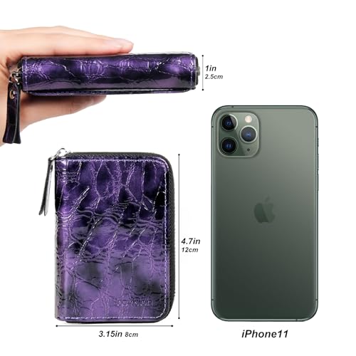 Image of Credit Card Wallet, RFID Card Case Wallet, Zipper Card Cases Holder for Men Women, RFID Blocking, KeyChain Wallet, Compact Size Card Organizer Case for Women