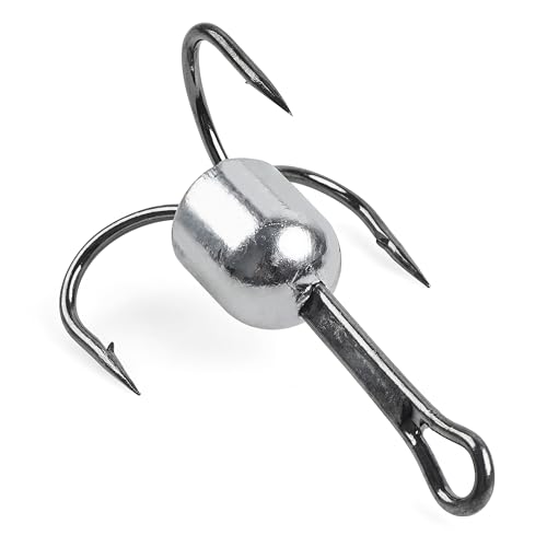 Hameçons triples lestés 6/0 pour bar et saumon Gator | Lot de 8 pièces