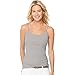 Hanes Women's Stretch Cotton Cami with Built-In Shelf Bra_Grey Heather_M