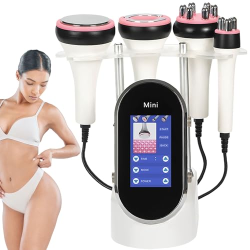 Radiofrecuencia Facial y Corporal   Cavitacion y Radiofrecuencia 4 en 1   Aparato Masajeador   Reductor Potente 40Khz y 4 Cabezales  Pantalla Color Táctil   Ideal Tratamiento Para Casa