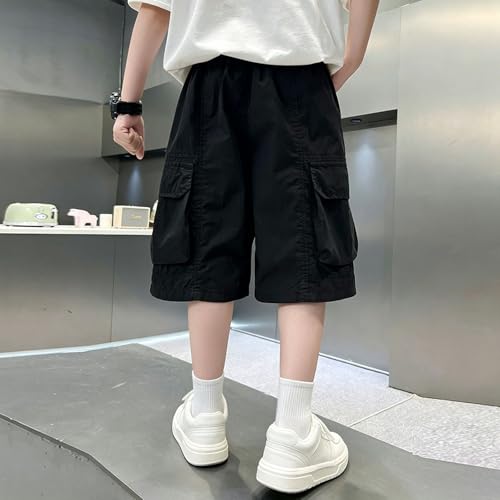Pantalones cortos cargo de niños para campamento y juegos de verano 4