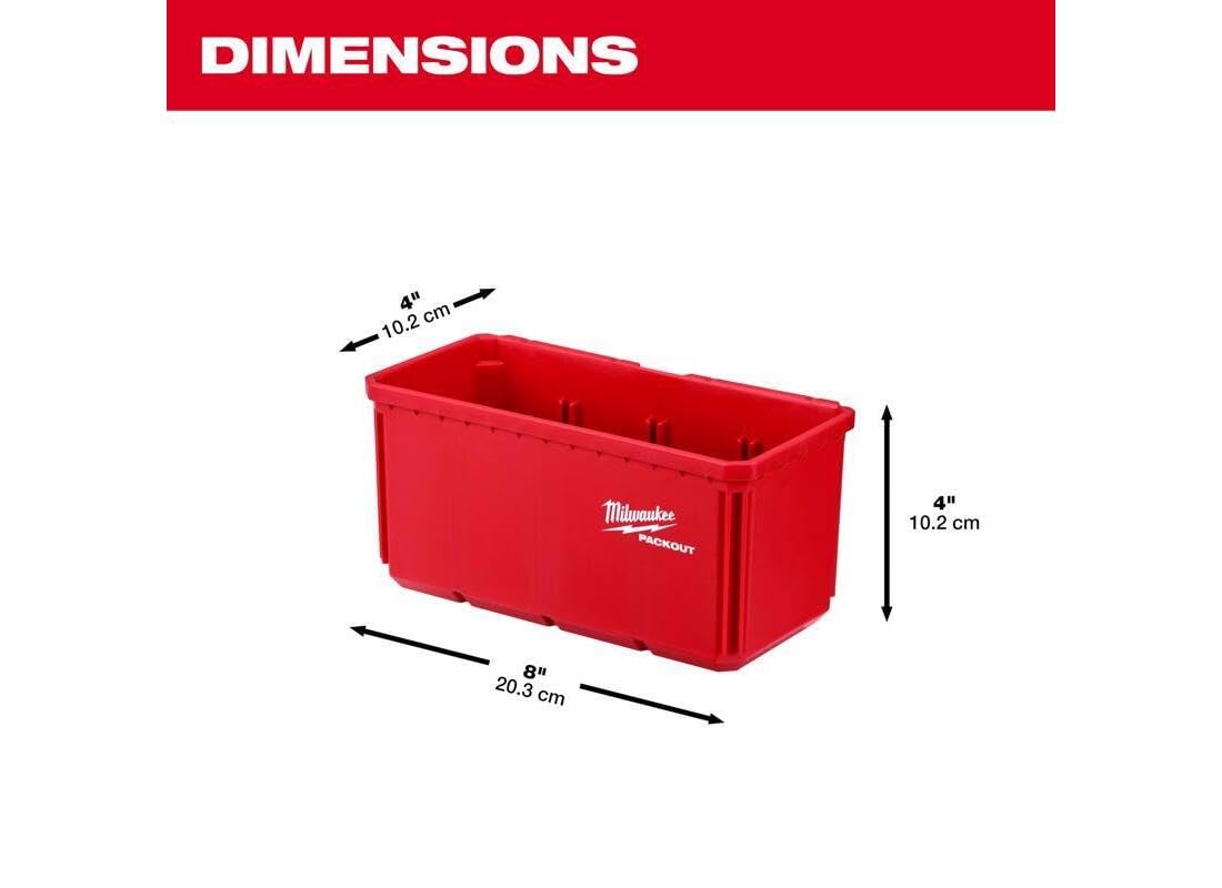 Milwaukee 48-22-8063 2PK PACKOUT Shop Storage Large Bin Set