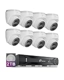 Loocam 8CH PoE NVR Security Camera System Two Way Audio with 2TB HDD