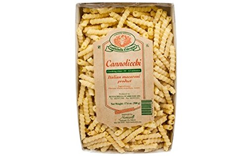 Rustichella d'Abruzzo Durum Wheat Cannolicchi Pasta - 17.6 oz (2 Pack)