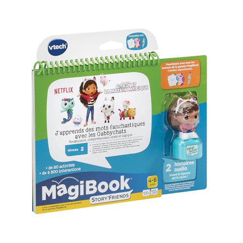 Livre interactif Vtech MagiBook Story’Friends J’apprends des mots fanchastiques avec les Gabbychats et Figurine - vue 5