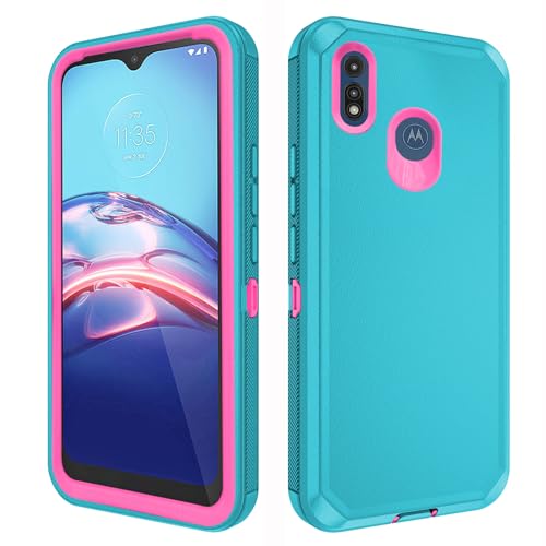 Asuwish Phone Case for Moto E 2020 Motorola E7 with Screen Protector Cell Cover Hybrid Shockproof Protective Full Body Accessories MotoE MotoE7 E 7 7E 7th Generation Gen XT2052DL XT2052-1 Light Green