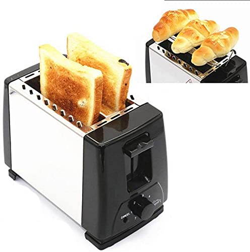 HYLK Beruf Toaster, Automatischer Haushaltsbrottoaster BackenFrühstücksmaschine Edelstahl 2 Scheiben Slotsbread Maker…