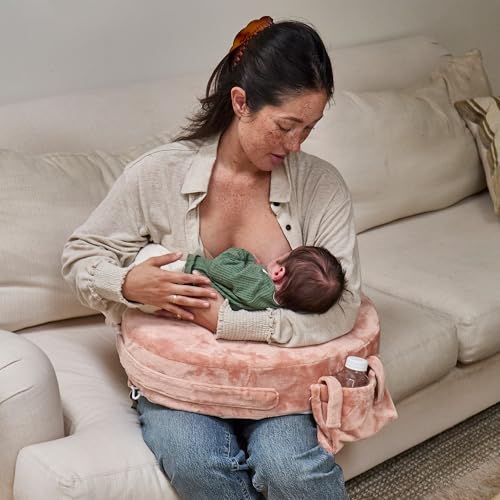 Image of My Brest Friend Super Deluxe Nursing Pillow Cover - Slipcovers for Baby - Adjustable Fit, Easy Care, Durable - Nursing Pillow Not Included, Dusty Rose