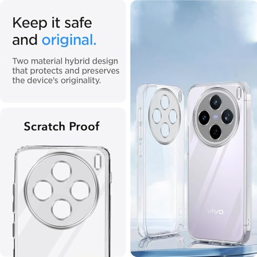 Image of Jkobi Silicone Back Cover Case for Vivo X200T (Clear Shockproof Case with Camera Protection | Soft and Flexible | Transparent)
