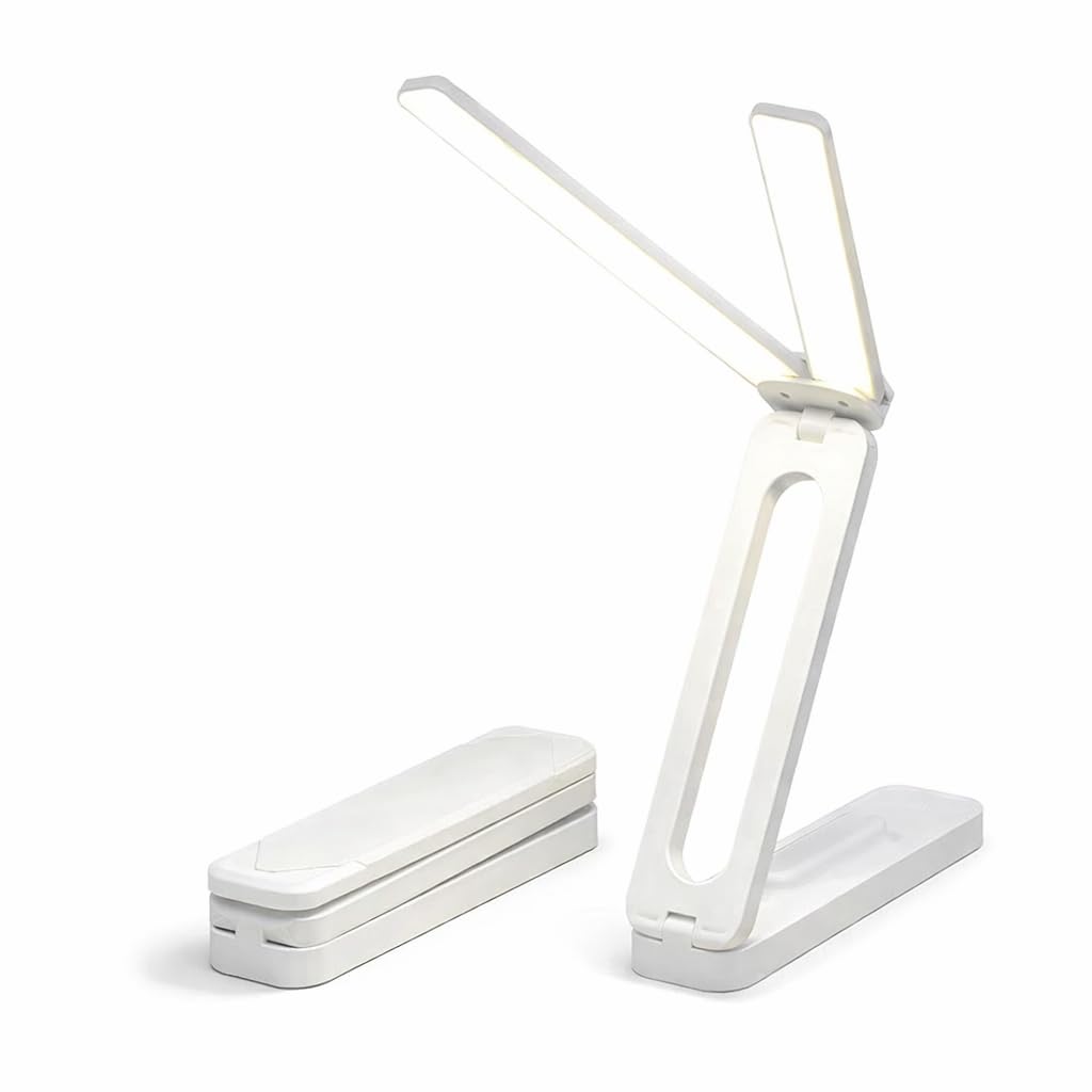 LOCKET Modern Foldable LED Desk Lamp USB Powered Double Panel Study Reading Table Lamp with Touch Control Eye Protection Indoor Lighting-image-26