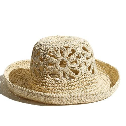 Chapeau de soleil fait à la main en paille tressée de qualité supérieure