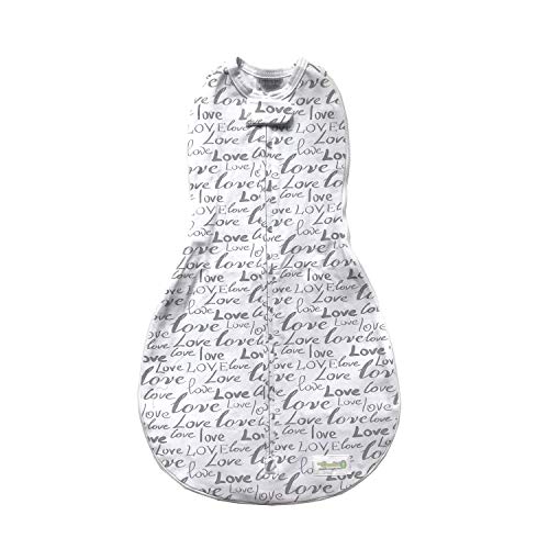 Image of Woombie Grow with Me Baby Swaddle, Convertible Swaddle Fits 0-9 Months, Expands to Wearable Blanket for up to 18 Months, Love Print