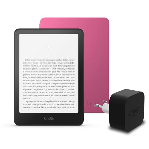 Le dernier Kindle Paperwhite version 2024 sans publicité une couverture basée sur Amazon Plant et un adaptateur secteur Amazon Powerfast . - vue 7