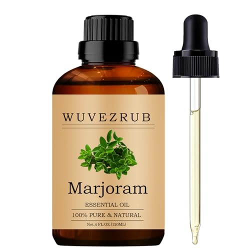 Wuvezrub Marjoram Essential Oils 120ML Pure Marjoram Essential Oil for Aromatherapy Diffuser - 4 Fl Oz