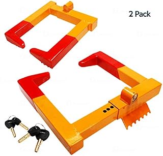 Zone Tech 2-Pack Security Tire Lock Clamp Boot Tire Claw - Premium Quality
