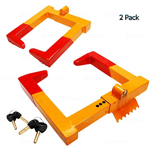 Zone Tech 2-Pack Security Tire Lock Clamp Boot Tire Claw - Premium Quality