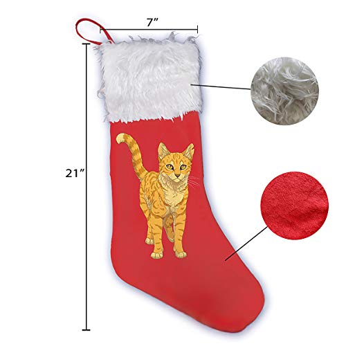 image for DIOLVR Christmas Stockings, Classic Christmas Stockings with Orange Lu