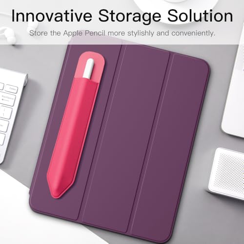 Image of MoKo Adhesive Pencil Case Holder Sticker for Apple Pencil, Watermelon Red | Elastic Pencil Pocket Pouch, Adhesive Sleeve, Attached to iPad Case, For Pro /USB-C /1st /2nd Gen and Similarly Stylus Pens