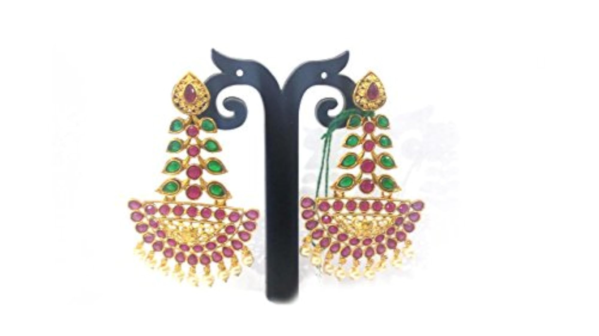 Women's Green Stone Bangles, Elegant Design