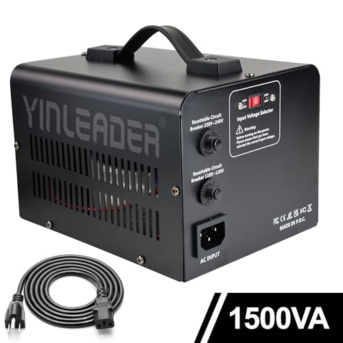 Yinleader BYQ 1500W Step Up & Step Down Voltage Transformer Converter 110V To 220V Or 220V/230V/240V To 110V/120V Power Converter W/Us Power Cord,Circuit Breaker Protection thumb #2