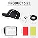 Wettarn Men's Official Referee Costume Set Referee Shirt Referee Hat, Whistle with Lanyard Penalty Flag Cards Scorebook (Large)