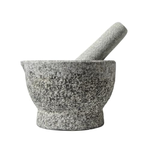 Mortero y majador juego de mortero piedra para triturar jengibre y especias