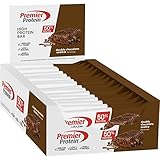 Premier Protein Protein Bar Double Chocolate 16x40g - High Protein Low Sugar Riegel + Palmölfrei