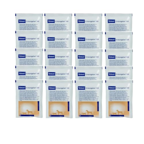 Virbac Enterogelan KH | 20 x 10 g Beutel | Diät-Ergänzungsfuttermittel für Hunde & Katzen | Mit Flohsamenschalen