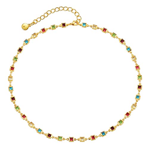 Beaded Choker Necklaces for Women 18k Gold Plated Dainty Gold Choker Necklaces for Women