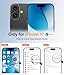 FNTCASE for iPhone 17 Phone Case: Magnetic Translucent Matte [Full Covered Camera Protection] [Screen Protector] Military Grade Shockproof Slim Cover Drop Proof Protective Cases - Black