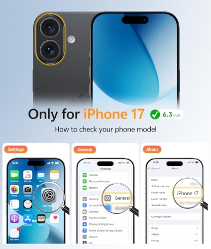 Image of FNTCASE for iPhone 17 Case: [Compatible with Magsafe] Translucent Matte Cases with [Full Camera Protection] [Screen Protector] Military Grade Shockproof Protective Phone Cover - Black