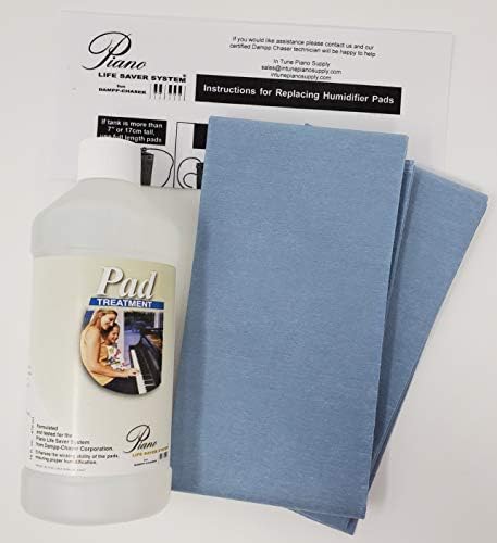Dampp Chaser Corporation Piano Humidifier Pad Treatment 16 oz Bottle with BONUS Two Replacement Humidifier Pads