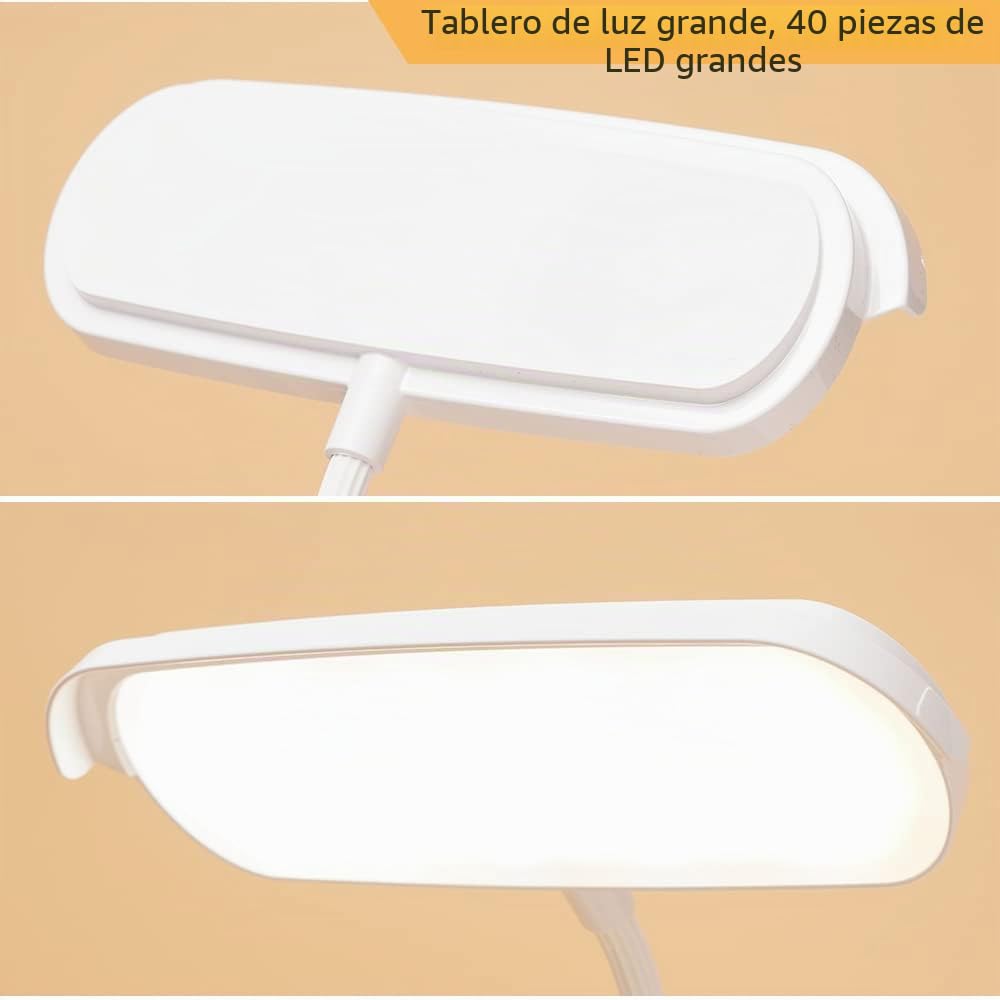 Lámpara de lectura de escritorio LED recargable inalámbrico 2 pilas 3200 mAh, luz de mesa flexible de cuello de cisne, función de memoria, para dormitorio cabecera niños estudio