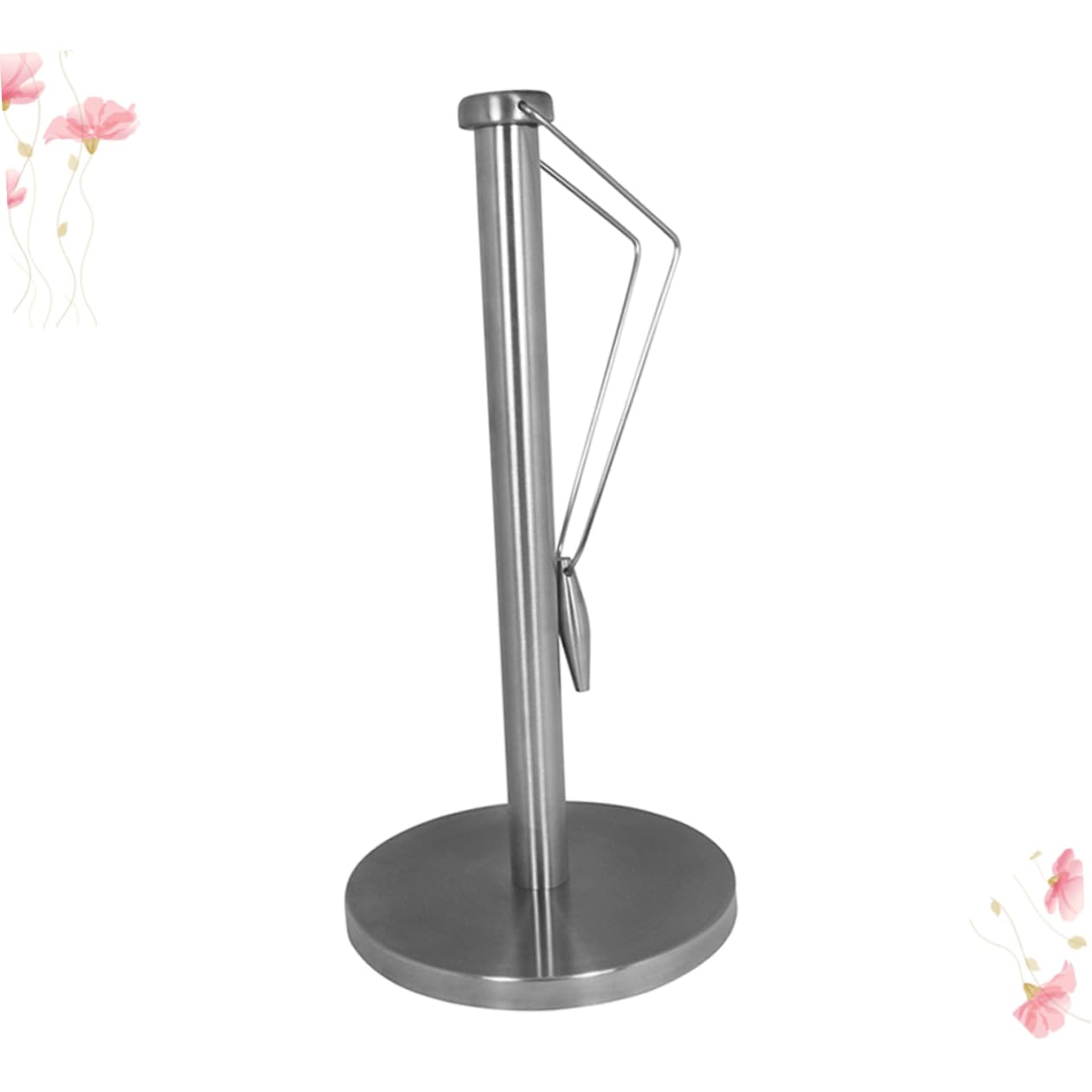 Portarrollos Vertical de Acero Inoxidable para Encimera de Cocina, Plata