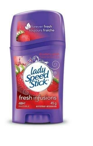 Lady Speed Stick Antispirant Deodorant 24 Hr Protection (45g) - Strawberry Splash by Lady Speed Stick